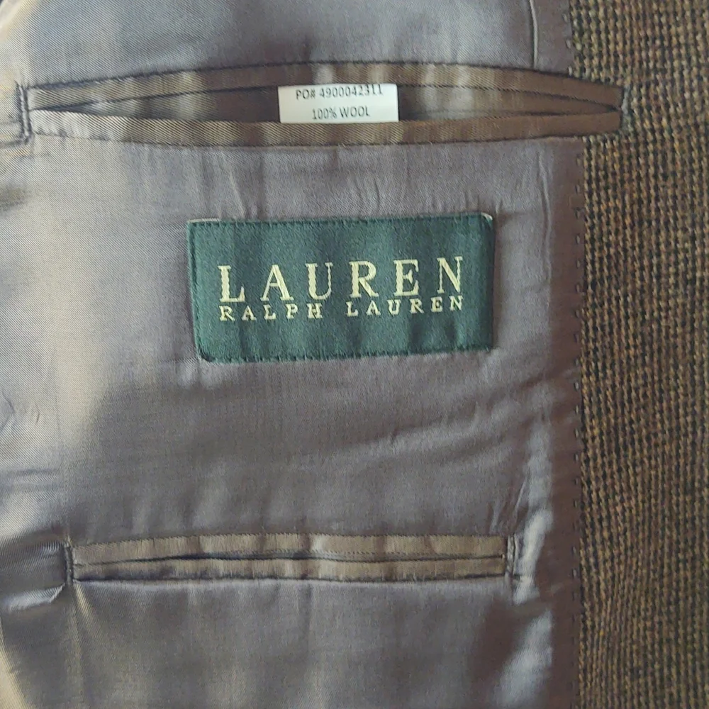 2 Button Light Brown Tweed Single Vent Blazer Excellent Condition